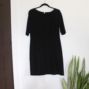 Tahari | Black Dress | Pockets |Gld Zipp on Back